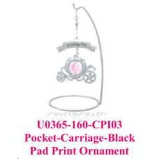 Pocket-Carriage-Black Pad Print Ornament				 										