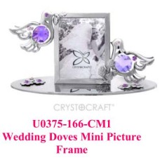 Wedding Doves-Mini Picture Frame w/Fancy Base				 										