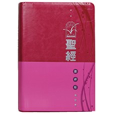 和合本．靈修版．桃紅皮銀邊Chinese Life Application Bible, CUV, Traditional Chinese, Imitation Leather, Hot Pink, Silvering